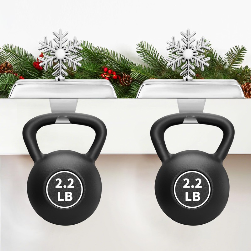 Set of 4 Metal Christmas Stocking Holders for Mantle,Heavy Duty