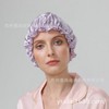 Silk Sleep Cap Hair Protection Hat Indoor Cap Bath Cap Light Purple-Medium Size 2ea