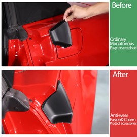 Moittellc Car Exterior Door Handle Bowl Sticker Covers Compatible with Chevy Corvette C6 2005-2013, Door HandleCup Anti-Scratch Decorate Protector Sticker Accessories (Matte Black)