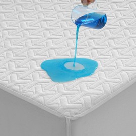 Premium King Size Mattress Protector, 100% Waterproof HN Cooling Bed Mattress Cover,5D Breathable Noiseless Fitted 8"-21" Extra Deep Pocket Washable Anti Slip and Wear-Resistant(3-in-1,King)