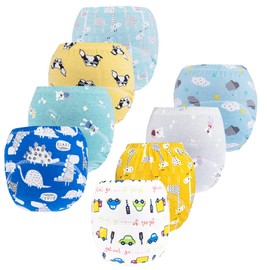 JackLoveBriefs Paquete de 8 Pantalones de Entrenamiento para niños y niñas, diseños de Aprendizaje, Ropa Interior