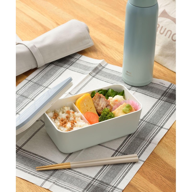 BRUNO RBHK012-BL Yamanaka Lacquer Bi-Color Lunch Box, Blue, No Size