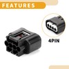 Partuto 4 Pin Ignition Coil Connector Plug No.9098011885 - Car