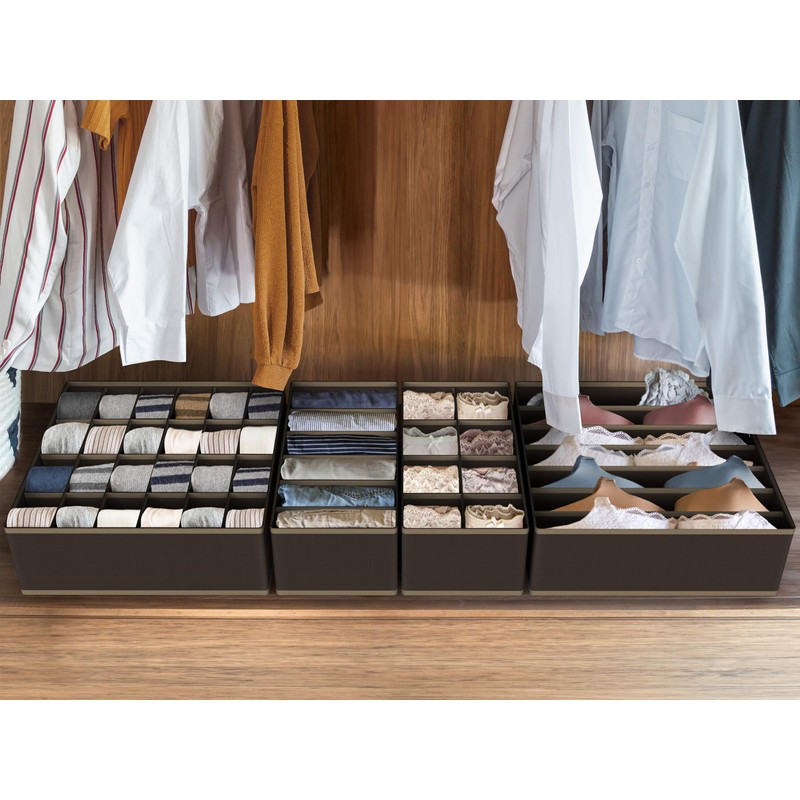 Simple Houseware 4-Pack Drawer Organizer Set - Closet Dividers for