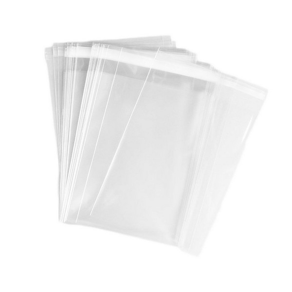 100 PCS Clear Automatic Sealing Flat Cello/Cellophane Treat Bag Good for Snacks Bakery Cookies Candies (6" x 9")