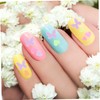 Healeved Nail Art Sequins Fluorescent Glitter Decor for Kawaii Manicure