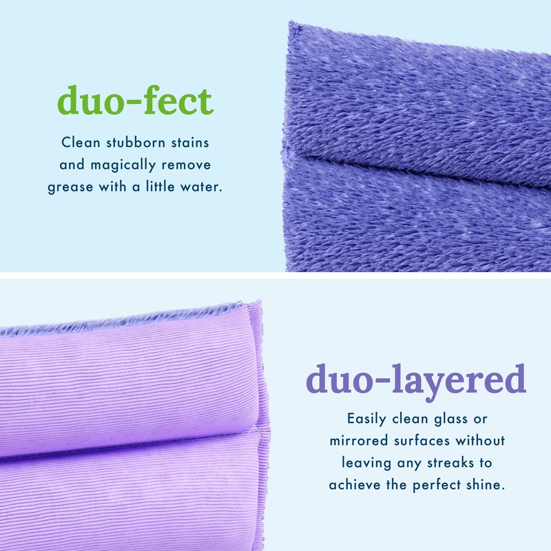 Pure-Sky Ultra Microfiber Cleaning Sponge – 2-in1, Combination for Glass