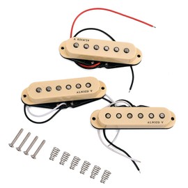 Alnicov Pastillas SSS escalonadas vintage aptas para Fender Stratocaster Strat/Squier Guitar Cream