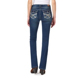 WallFlower Women's Luscious Curvy Bootcut Mid-Rise Insta Stretch Juniors Jeans (Standard and Plus), Chrystie, 7