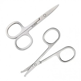 Stainless steel nose hair scissors nose hair eyebrow round blade sharp blade 2 types DD-13030 round blade / 스텐 코털가위 콧털 눈썹 둥근날 뾰족날 2종 DD-13030 둥근날