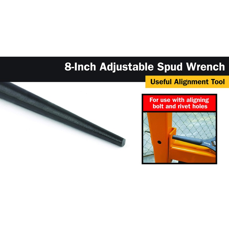 Titan 209 Adjustable Construction Spud Wrench, 8-Inch