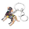 DOWAY Labrador Keychain for Women Men Enamel Pet Dog Car