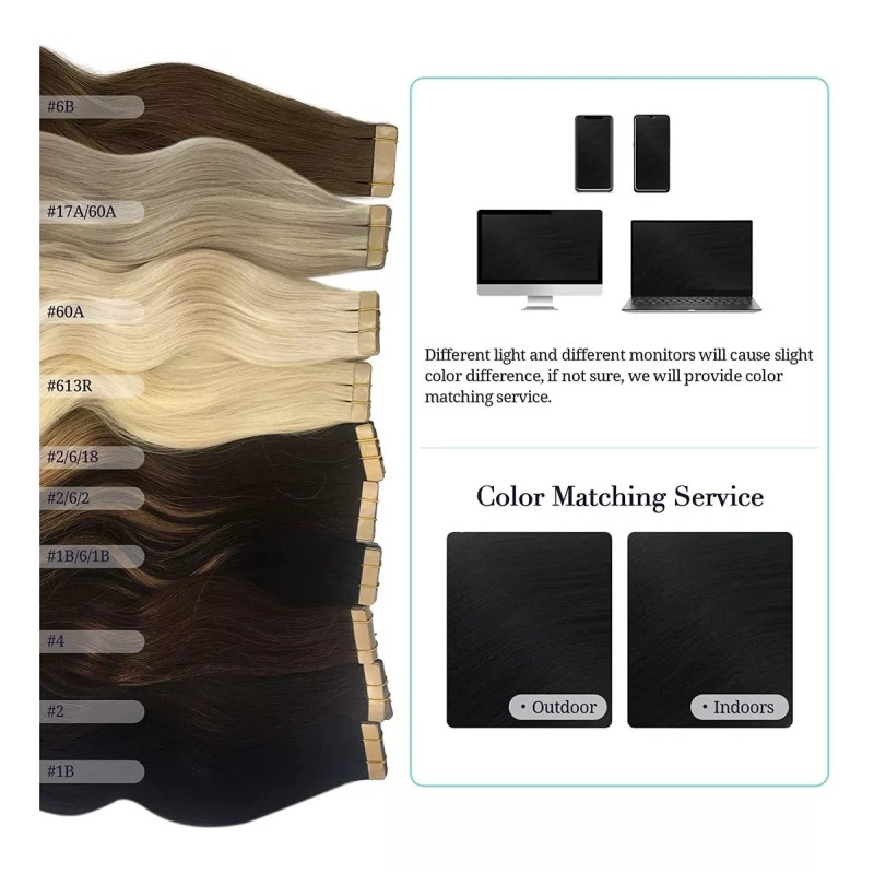 Doores Extensiones Cabello Natural 16in 20pz 50gr Negro Jet