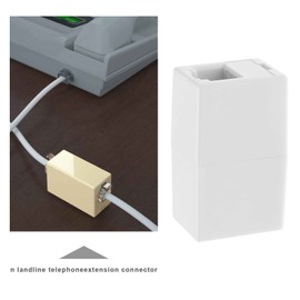 EMSea 2Pcs RJ11 6P4C Female to Female Connector RJ11 6P4C Inline Coupler BT Telephone Line Cable Adapter Accessories for Home Living Room Bedroom Office