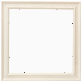 ArtToFrames 12x12 Inch White Picture Frame, This 1.5" Custom Wood Poster Frame is Off White Stain on Solid Wood, for Your Art or Photos - Comes with Regular Glass, WOM0066-78238-YWHT-12x12