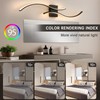 CANEOE Modern Led Wall Light, 39inch Black Indoor Led Wall