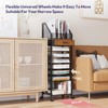 SWTYMIKI 9-Tier Rolling File Cart - Paper Organizer with Drawer