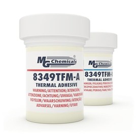 MG Chemicals 8349TFM-45ML Thermally Conductive Epoxy Adhesive, 1:1 Ratio, Bonds Glass, Metal, Ceramic, Plastic, 45 mL (2-Jar Kit)
