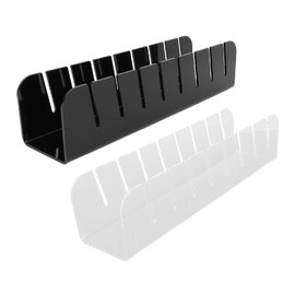 2PCS Set Baseball Cap Stand Acrylic Multifunctional Standing Hat Organizer for Home and Shops Transparent and Black