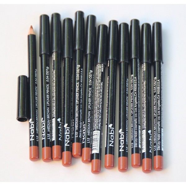 12 pcs NABI L15 MEDIUM BROWN Lip Liner Pencil  