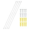 PATIKIL Cabinet Door Restraint 30cm, 4 Pack Stainless Steel Hinge