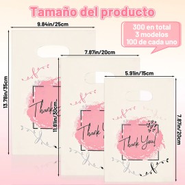 300 Gracias Bolsa De Plastico Envio Regalo Boutique Embalaje