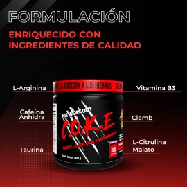 Pre Entrenamiento Workout 2 En 1 Coke + Clemb 60 Servicios Sabor Uva