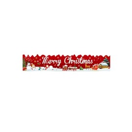 Minicoco Frohe Weihnachten Banner Super lange Weihnachtsdekorationen für drinnen und draußen, Weihnachtsdekoration, 210 x 40 cm