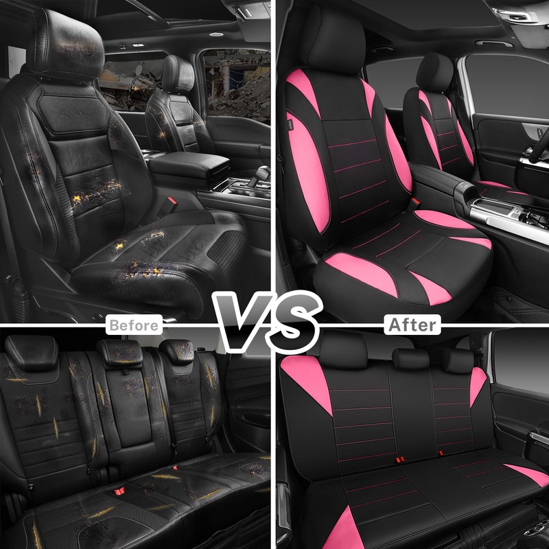 CAR PASS Waterproof Car Seat Covers Full Sets, Universal Fit