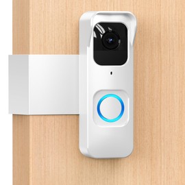 Blink Doorbell Mount & Outdoor Camera Bracket - Anti-Theft Security for Blink Doorbell, No Block Sensor & Night Vision, Weatherproof Wide-Angle with Rain Cover, No-Drill for Home/Apartment,White