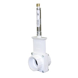 Valterra 6201P PVC Pneumatic Gate Valve, Black, 2" Slip , Metal Air Cylinder