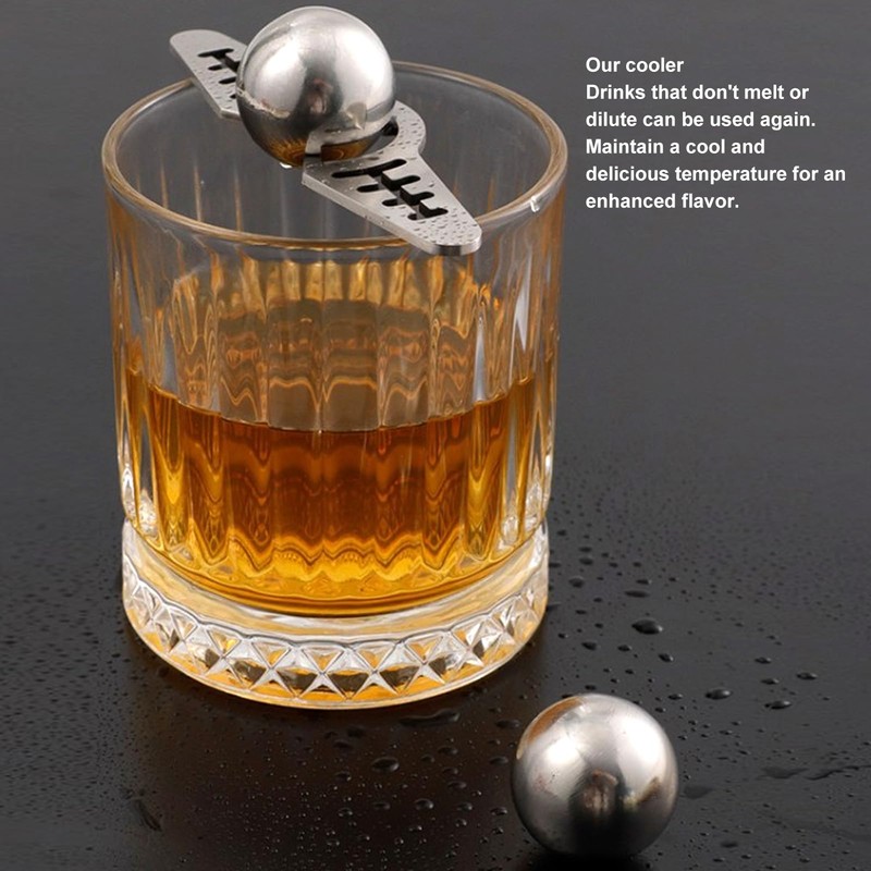 Tnfeeon Coffee Alive Extract Cooling Espresso Ice Sphere, Reusable Stainless