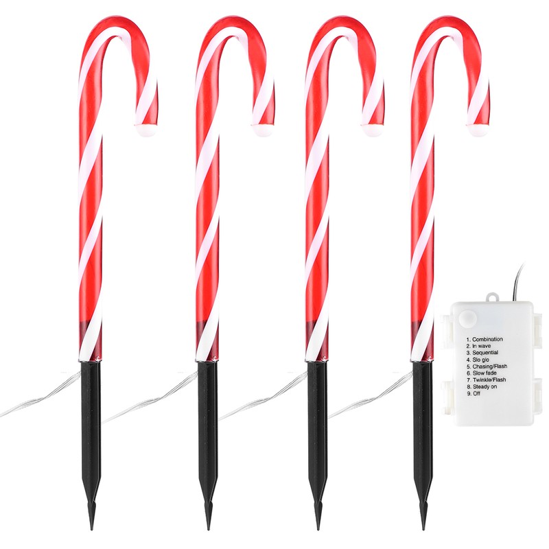 LED Walking Stick Lamp Ground Spike Lamp Christmas Decoration for
