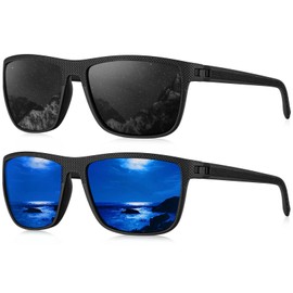 HENGOSEN Sunglasses Mens Polarised, Classic Vintage Sun Glasses, Lightweight Frame UV400 Protection for Driving Fishing Cycling