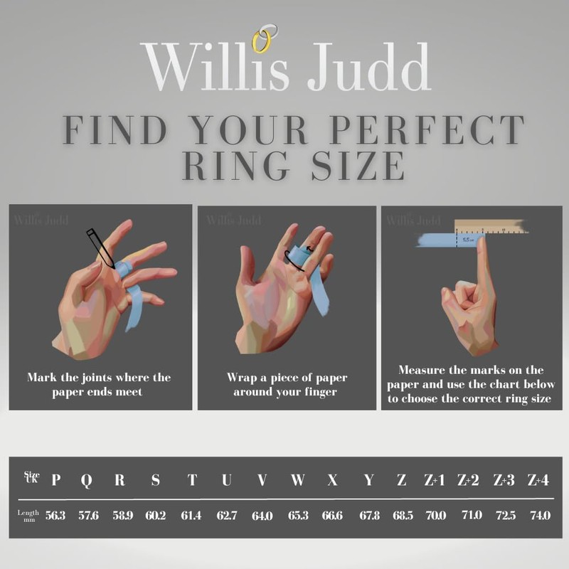 Willis Judd Forever Together Mens Tungsten Ring In Fit Box