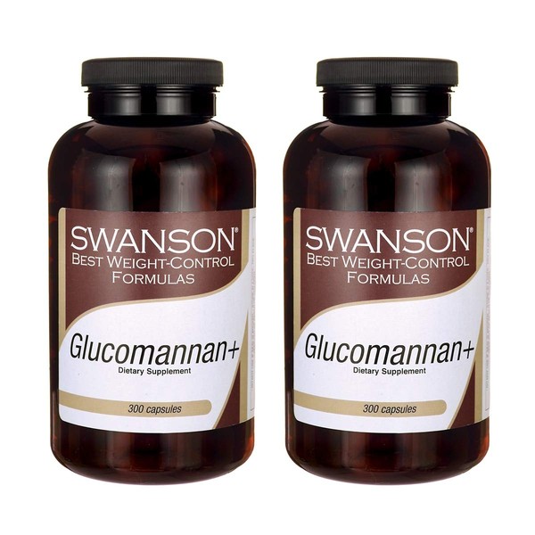 Swanson Glucomannan+ 300 Capsules (2 Pack)