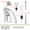 Wolfgang Puck 6-Piece Wine Tool Set with Wine Opener, Aerator,