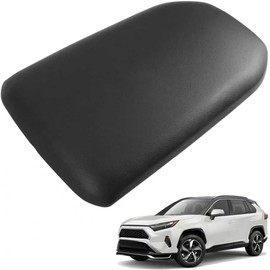COOL STAR Center Console Lid Compatible with Toyota Rav4 2019 2020 2021 2022 2023 Replace 58920-42010-C0 5892042010C0 Black PVC Material Armrest Cover