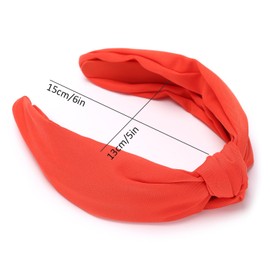 Etercycle Headband for Women, Knotted Wide Headband, Yoga Hair Band Fashion Elastic Hair Accessories for Women (Red)
