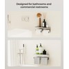 FreshGlow Double Toilet Paper Holder with Shelf, Wall Mount Tissue