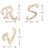 miwaki Bag Charm Initial Charm Keychain Initial Alphabet Square Chain