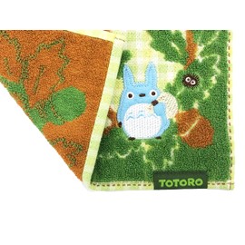 Marushin Mini Towel, Ghibli, My Neighbor Totoro, Forest Favorite, Green, 100% Cotton, Acorn, 1045006300, 9.1 x 9.1 inches (23 x 23 cm)