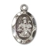 Bliss Sterling Silver Saint St Joseph Oval Medal Pendant Necklace