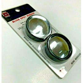 D&D 2PC 2" CONVEX BLACK BLIND SPOT WIDE ANGLE REAR VIEW MIRROR CAR TRUCK JH-1215BK