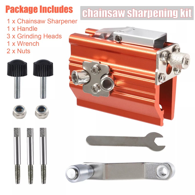 universal Tool Chainsaw Sharpening Jig Kit with Tungsten Burr and
