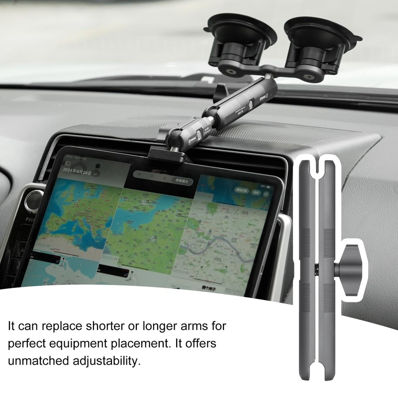 FANAUE Aluminum Mounting Arm - Dual 20mm Socket Ends for