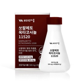 Vitamin Village Saw Palmetto Octacosanol 11520 90 Capsules 1 Box 3 Months Prostate Nutrition Saw Palmetto / 비타민마을 쏘팔메토 옥타코사놀 11520 90캡슐 1박스 3개월분 전립선영양제 소팔메토
