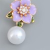 Xerling Blossom Flower Stud Earrings Faux Pearl Dangle Drop Earrings