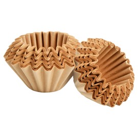 100 PCS Basket Type Coffee Filter Papers, Brown Disposable Coffee Filters, Wood Color Coffee Filter Flowers, Coffee Filter Paper Basket, Natural Unbleached Coffee Tea Filters for Home Office Cafe Use