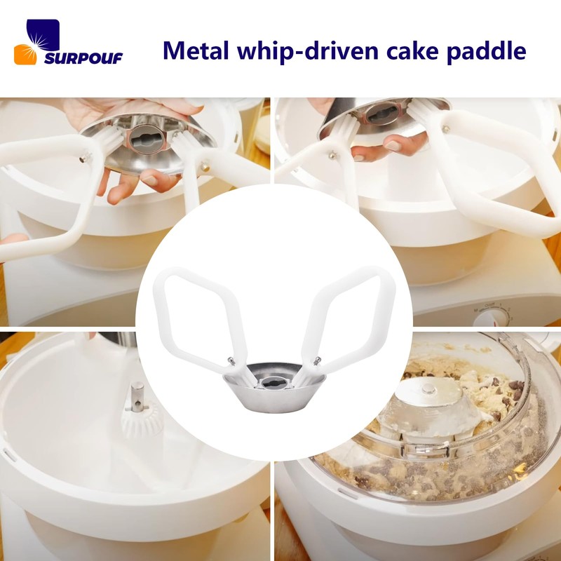 Cookie Paddles with Metal Whip Drive Compatible with Universal Mixers
